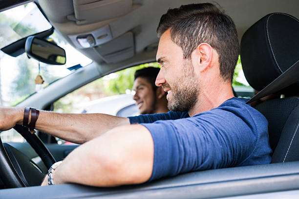 istock Friends sitting in the car ready to start vacations 481211152