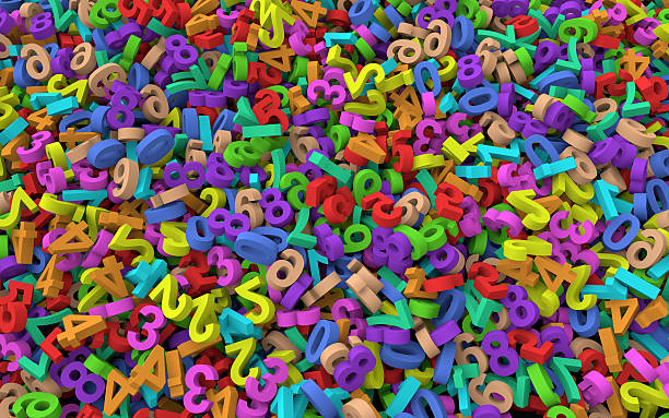 istock 3d Heap of colorful numbers 481211414