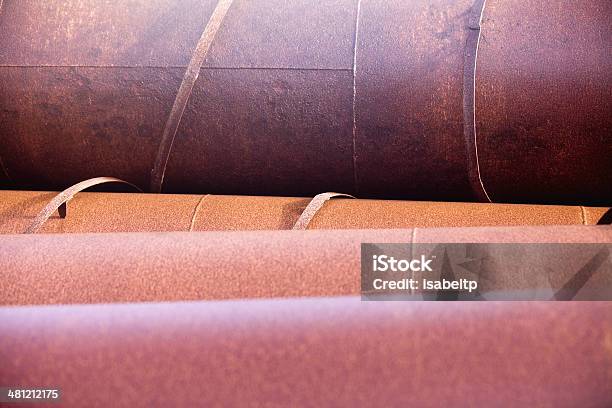 Big Rusty Pipes Stock Photo - Download Image Now - Bracket - Household Fixture, Business, Clamp