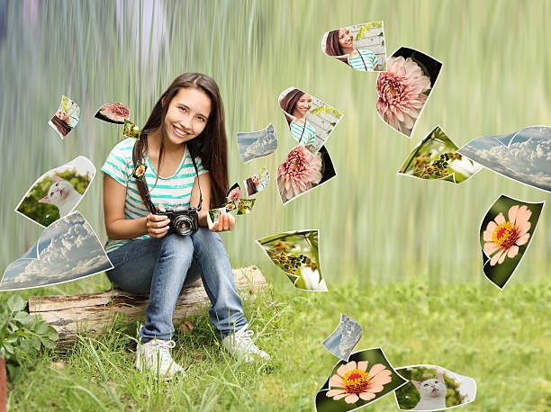 istock teenager between the printed photos 481212226