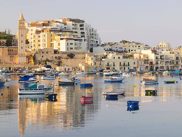 istock Small harbor at town  Marsascala on Malta. 481215892