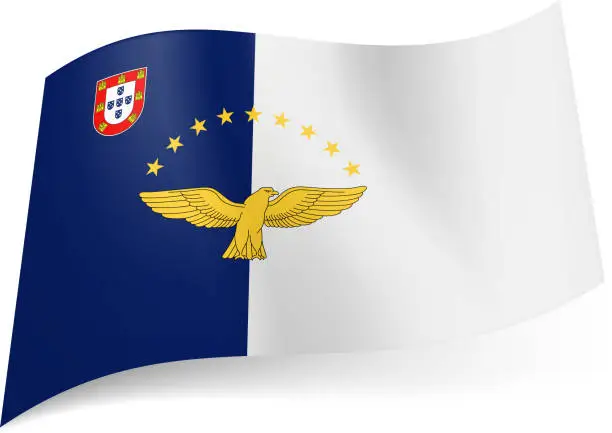 Vector illustration of Flag of Azores