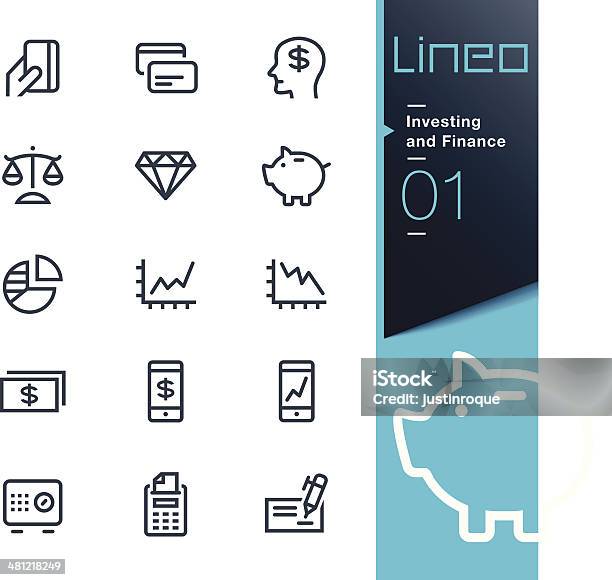 Lineo Investing And Finance Outline Icons Stock Illustration - Download Image Now - Icon Symbol, Weight Scale, Finance