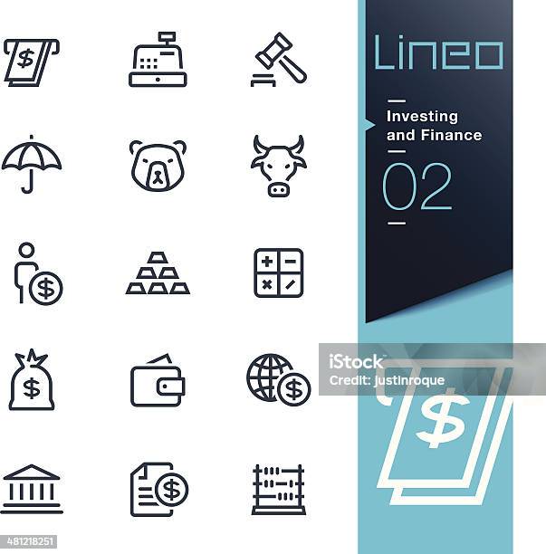 Lineo Investing And Finance Outline Icons Stock Illustration - Download Image Now - Icon Symbol, Abundance, Currency