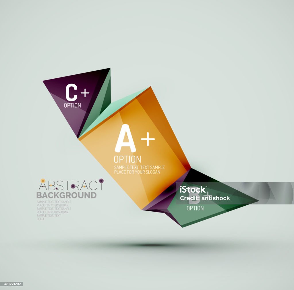 Abstract Shape Writing Geometric Shapes With Sample Text Abstract Template Stock Illustration ...