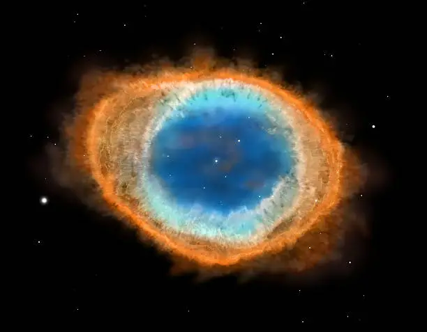 Galaxy: Ring Nebula M57, illustration
