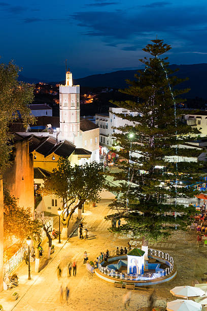 istock Elevated view of Chefchaouen Square, Morocoo at dusk 481222758