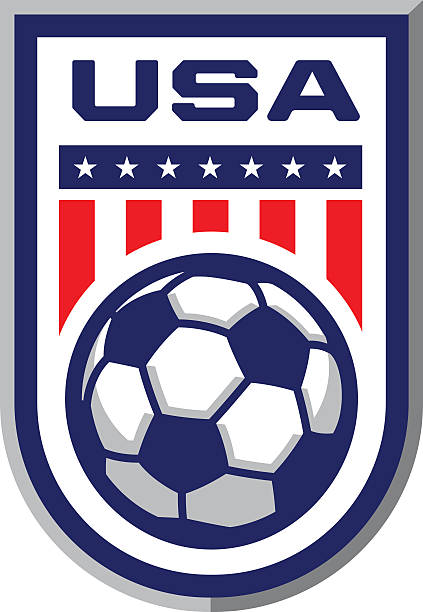 USA Soccer Badge vector art illustration