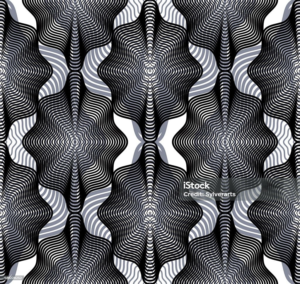 Continuous Vector Pattern With Graphic Lines Decorative Stock ...