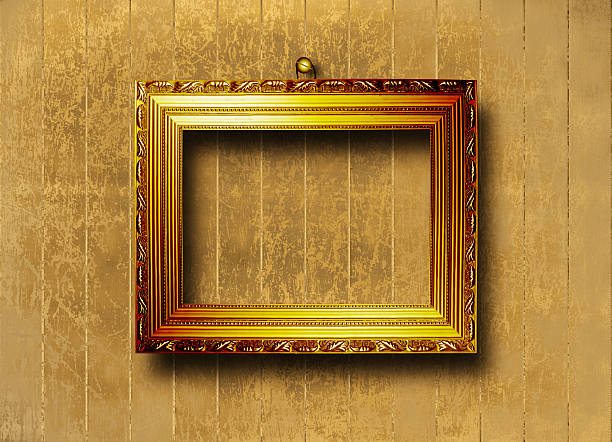 istock grunge  interior with frame in style baroque 481231080