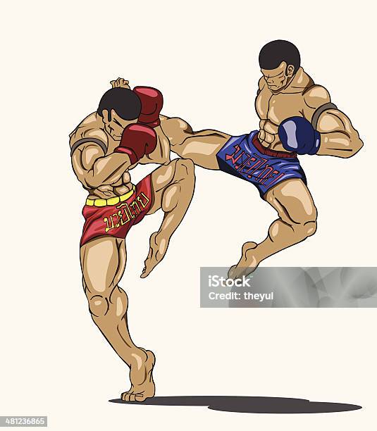 Muaythai kick boxing martial arts 11963236 Vector Art at Vecteezy
