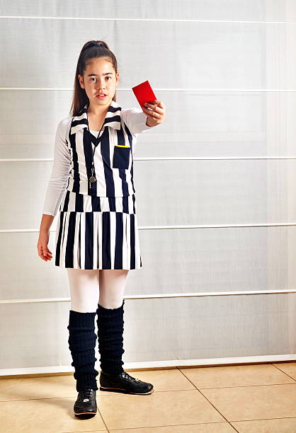 istock Girl dressed up for Halloween / Purim as Soccer Referee 481237163