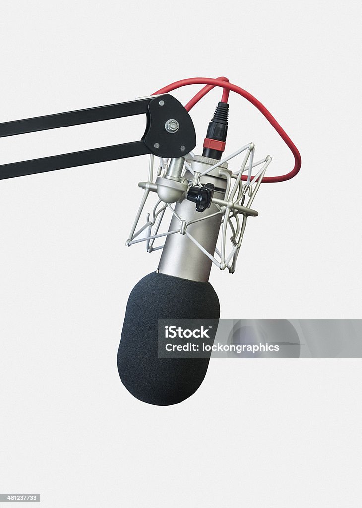 Microphone on White Background a mic on a white background Radio Stock Photo