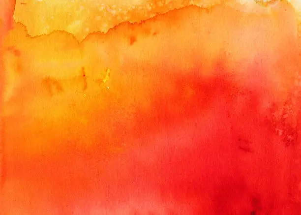 Photo of Bright red and orange hand painted background with texture