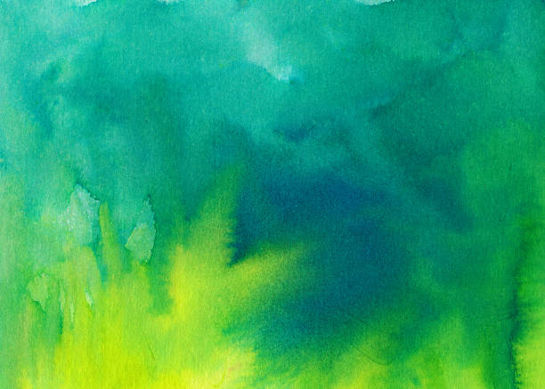 istock Yellow blue and green textured painting 481239314