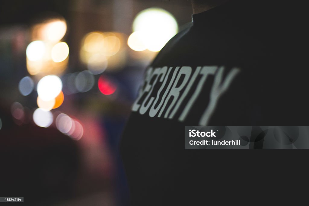 Security Guard at Door Taken in Toronto, Ontario Security Guard Stock Photo