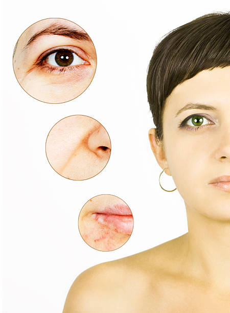 istock Beauty concept closeup on young women's isolated face 481242240