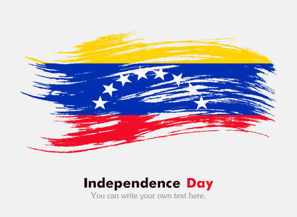 флаг венесуэлы - venezuelan flag stock illustrations