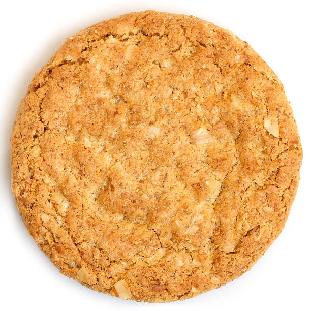 istock Single whole golden oat biscuit. Shot from above. 481244689