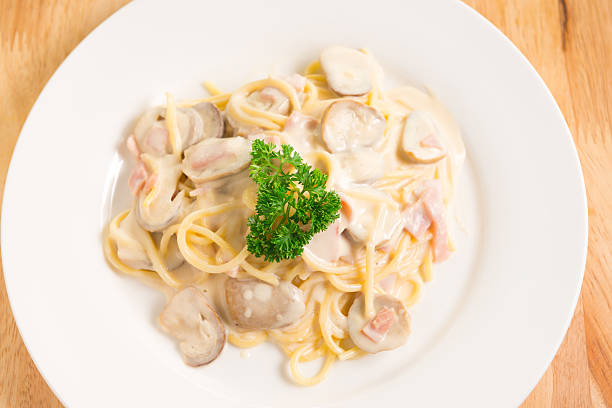 Freshly prepared Spaghetti alle Vongole