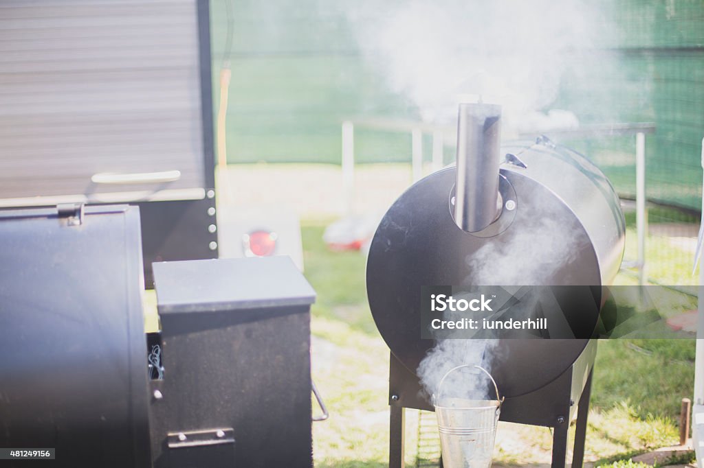 Barbeque Smoker Taken in Toronto, Ontario Barbecue Grill Stock Photo