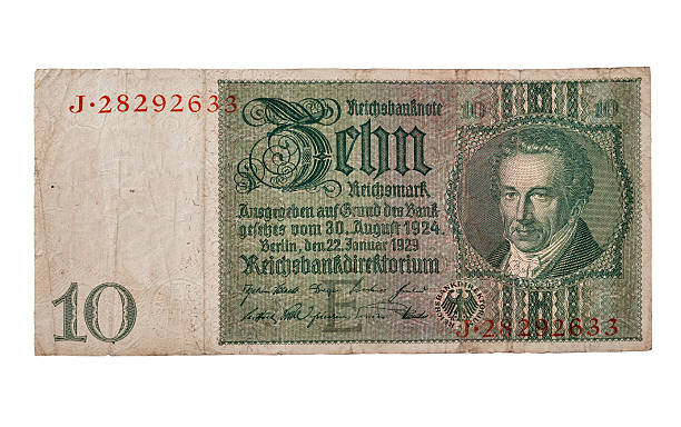 istock Ten Reichsmark banknote isolated on white 481250139
