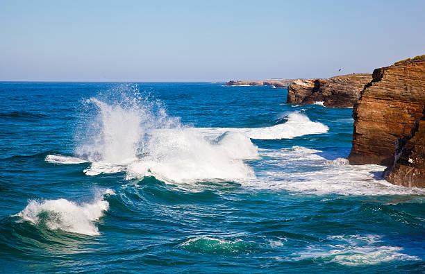 istock Stone arches at Playa de las Catedrales during high tide. 481250743