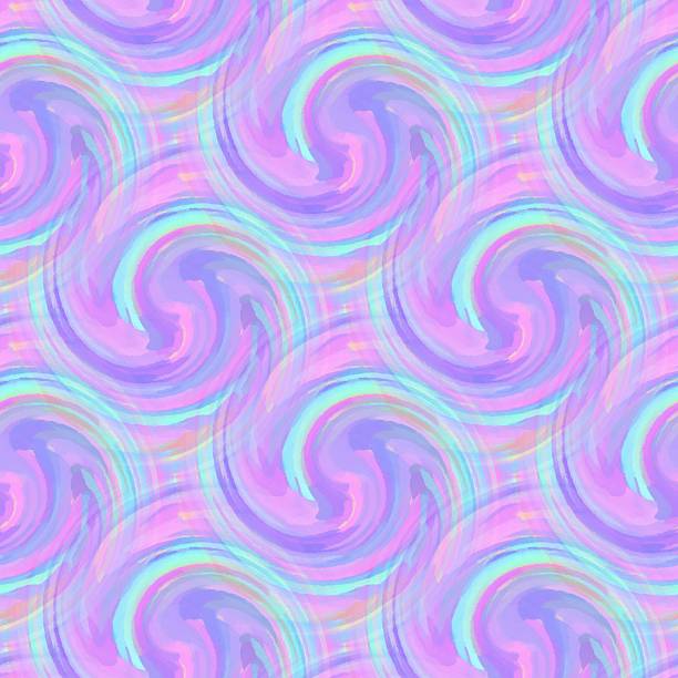 Seamless pastel colored swirl background or pattern Seamless pastel colored swirl background or pattern in pink and blue spectrum gyration stock illustrations