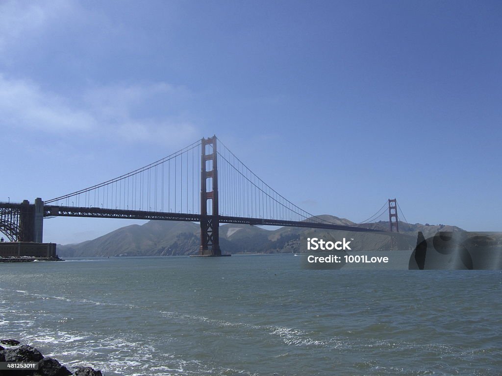 Golden Gate Bridge Golden Gate Bridge with San Francisco Architecture Stock Photo