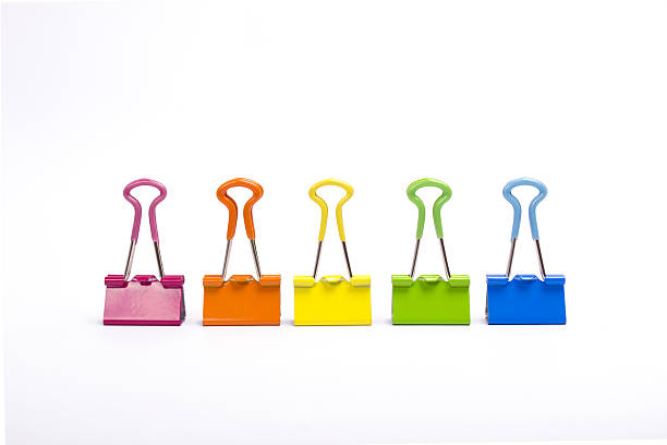 istock Coloured bulldog clips 481253135