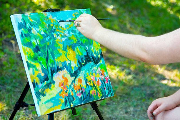 istock Artist painting nature 481253460