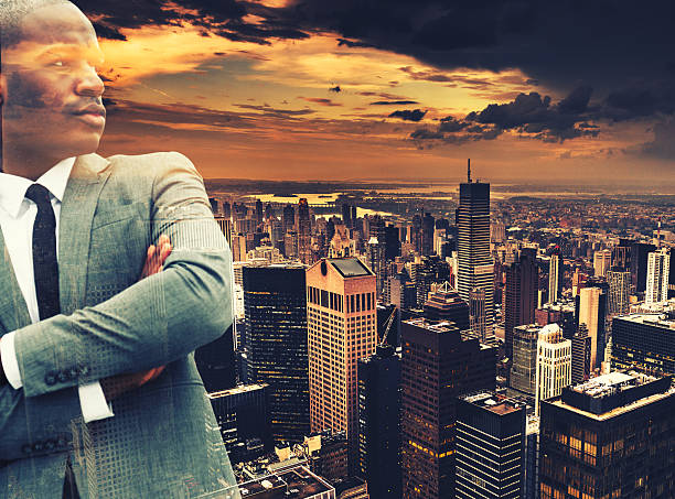 istock Successful business man looking away against the skyline 481255576