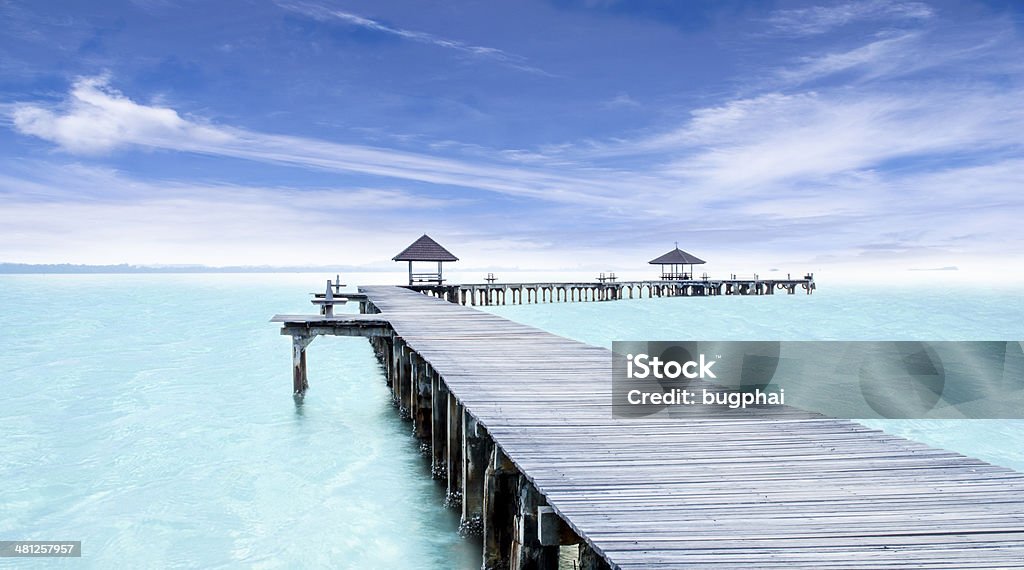 Tropical Resort. Jetty Paradise. Vacations And Tourism Concept. Tropical Resort. Jetty Mexico Stock Photo