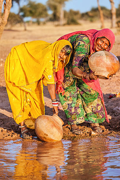 istock Indian women collecting water, Rajasthan 481258883