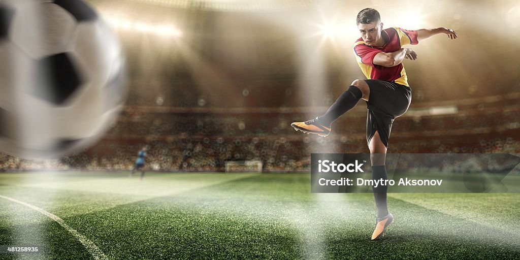 Soccer players in stadium Activity Stock Photo