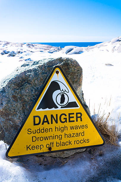 istock Danger sign at the ocean. 481261200