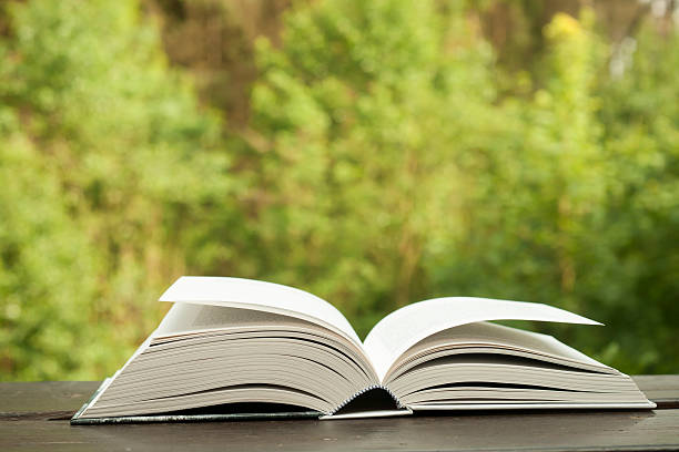 istock open book on a wooden table in nature 481264464
