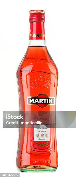 Bottle Of Martini Isolated On White Stock Photo - Download Image Now - Alcohol - Drink, Bottle, Cultures