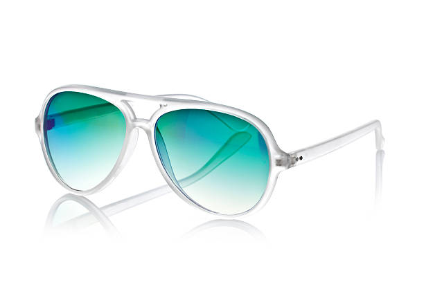 istock Modern colored sun glasses with transparent frame on white background 481269432