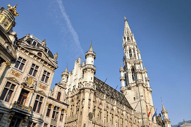 townhall de bruxelas - património mundial da unesco - fotografias e filmes do acervo