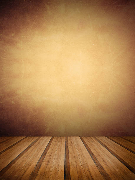istock Retro grunge texture background with wooden floor platform foreg 481274652