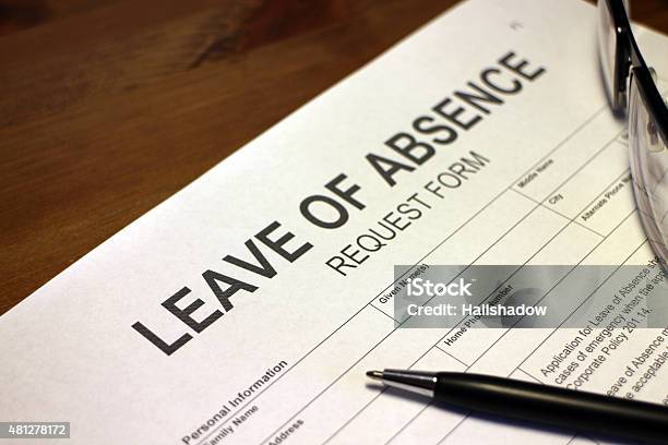 Leave Of Absence Request Stock Photo - Download Image Now - Leaving, Absence, 2015