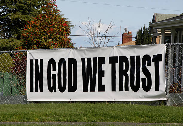 istock Sign With Words In God We Trust 481281139