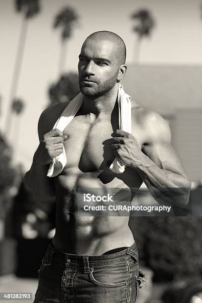 Hot Tough Guy Stock Photo - Download Image Now - Abdomen, Abdominal Muscle, Active Lifestyle