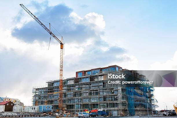 Bauarbeiten Im Reykjavík Island Stockfoto und mehr Bilder von Architektur - Architektur, Außenaufnahme von Gebäuden, Baugewerbe