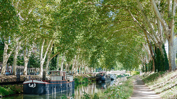 "Canal du Midi" in Toulouse, France stock photo