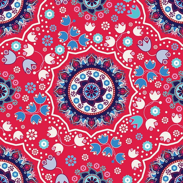 Floral seamless pattern Floral seamless pattern. Ornamental background malaysia batik pattern stock illustrations