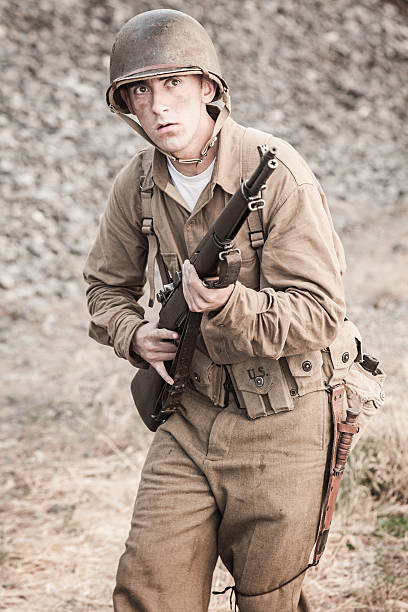 istock Soldier on Patrol WWII 481287712
