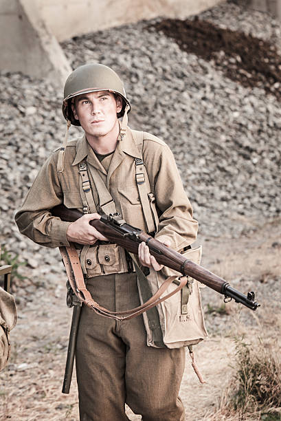 istock Soldier on Patrol WWII 481287736