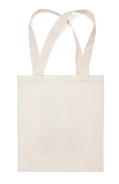Fabric cotton eco bag on white